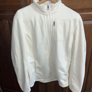 Corduroy Jacket Ivory Women's XL Zip Up Andrew Marc Perfect‎ For Fall Soft